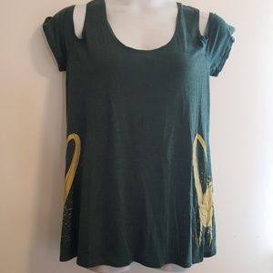 Her Universe Marvel Loki Cold Shoulder Tee 2x NWOT